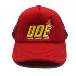 The Ode Flame Trucker Hat- Red