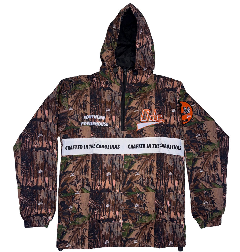 The ODE Crafted In The Carolinas Camo Rain Jacket