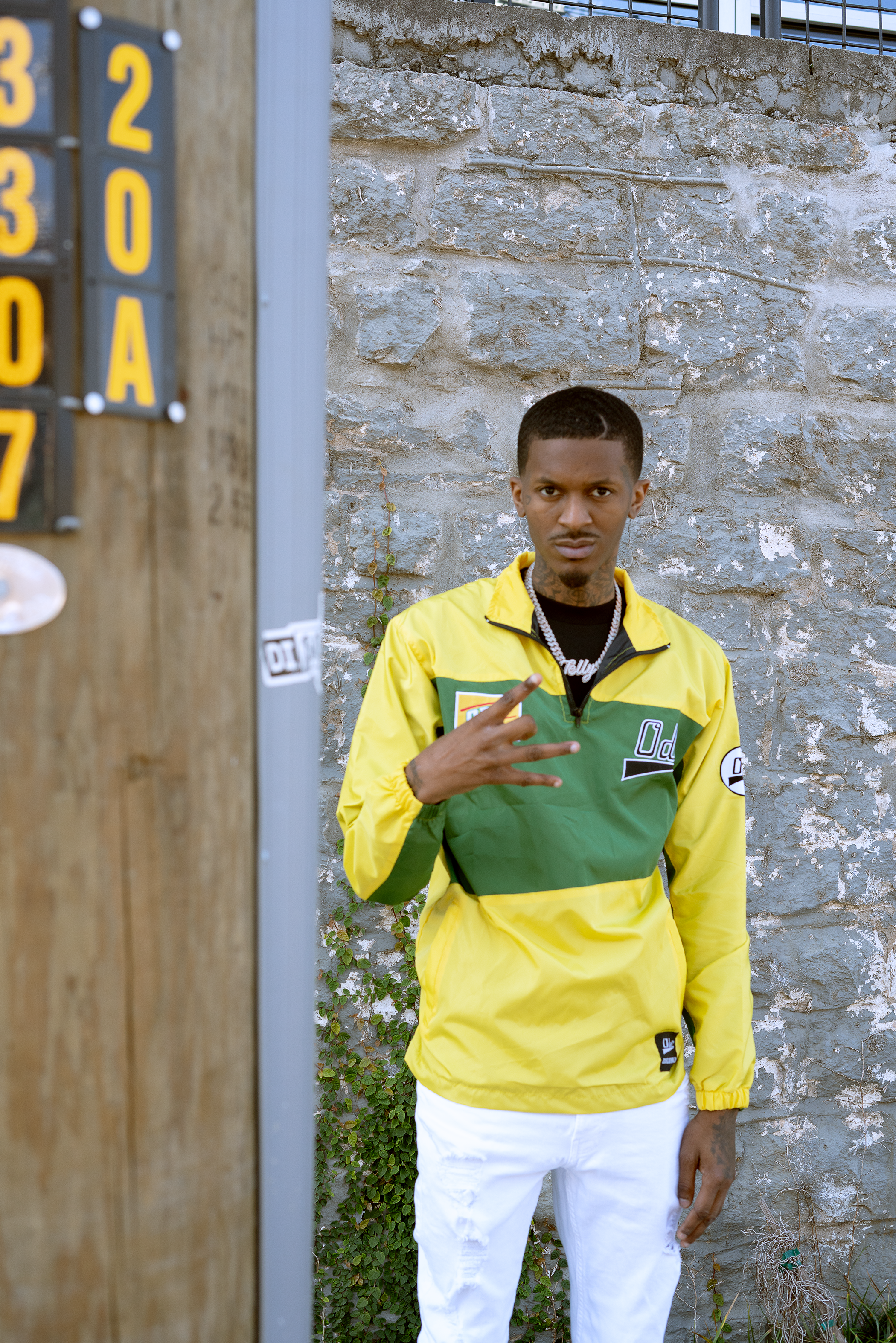 The Ode Green Yellow Windbreaker Ode Clothing