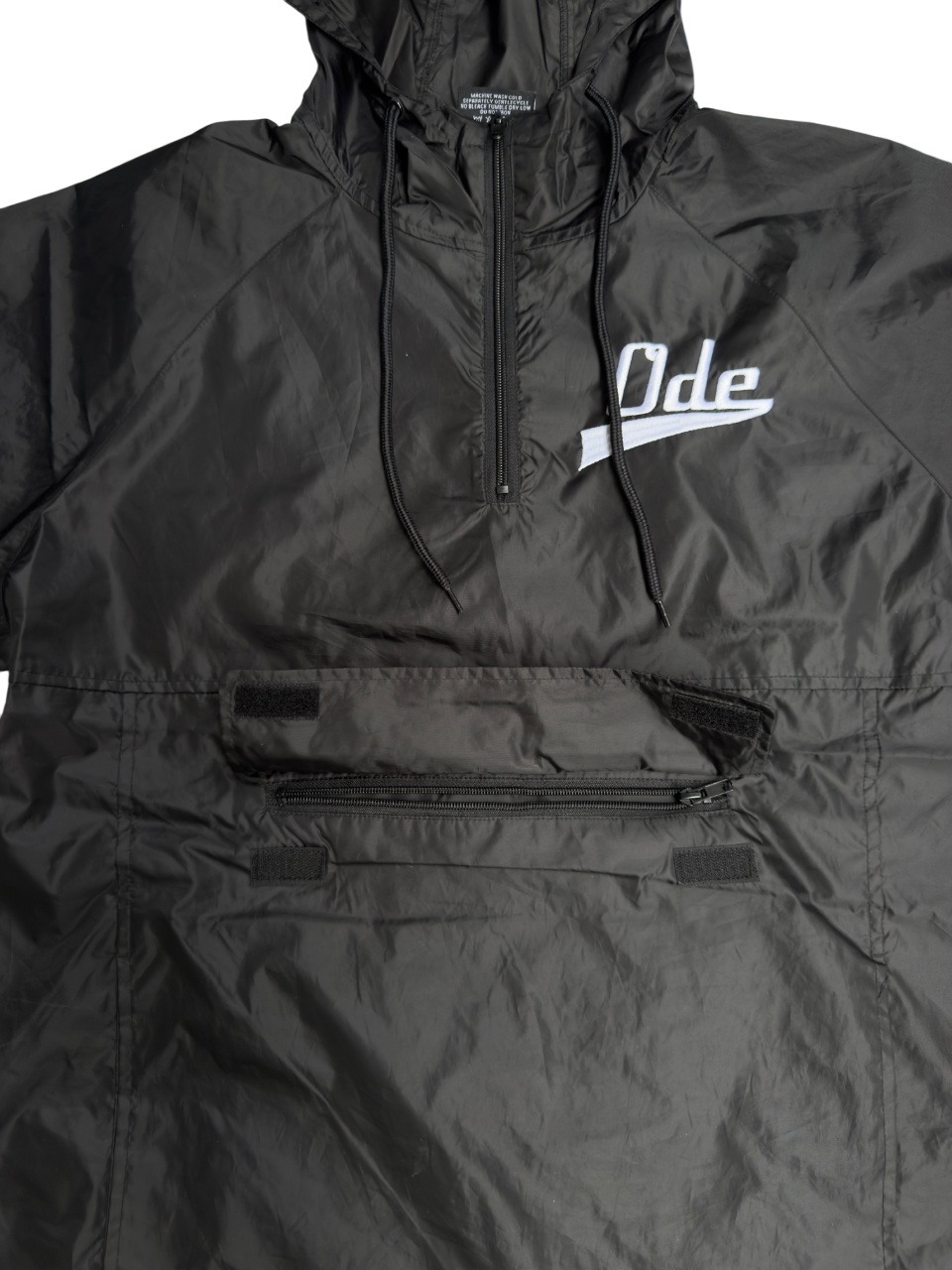 The ODE "Have A Nice Day" Rain Jacket- Black