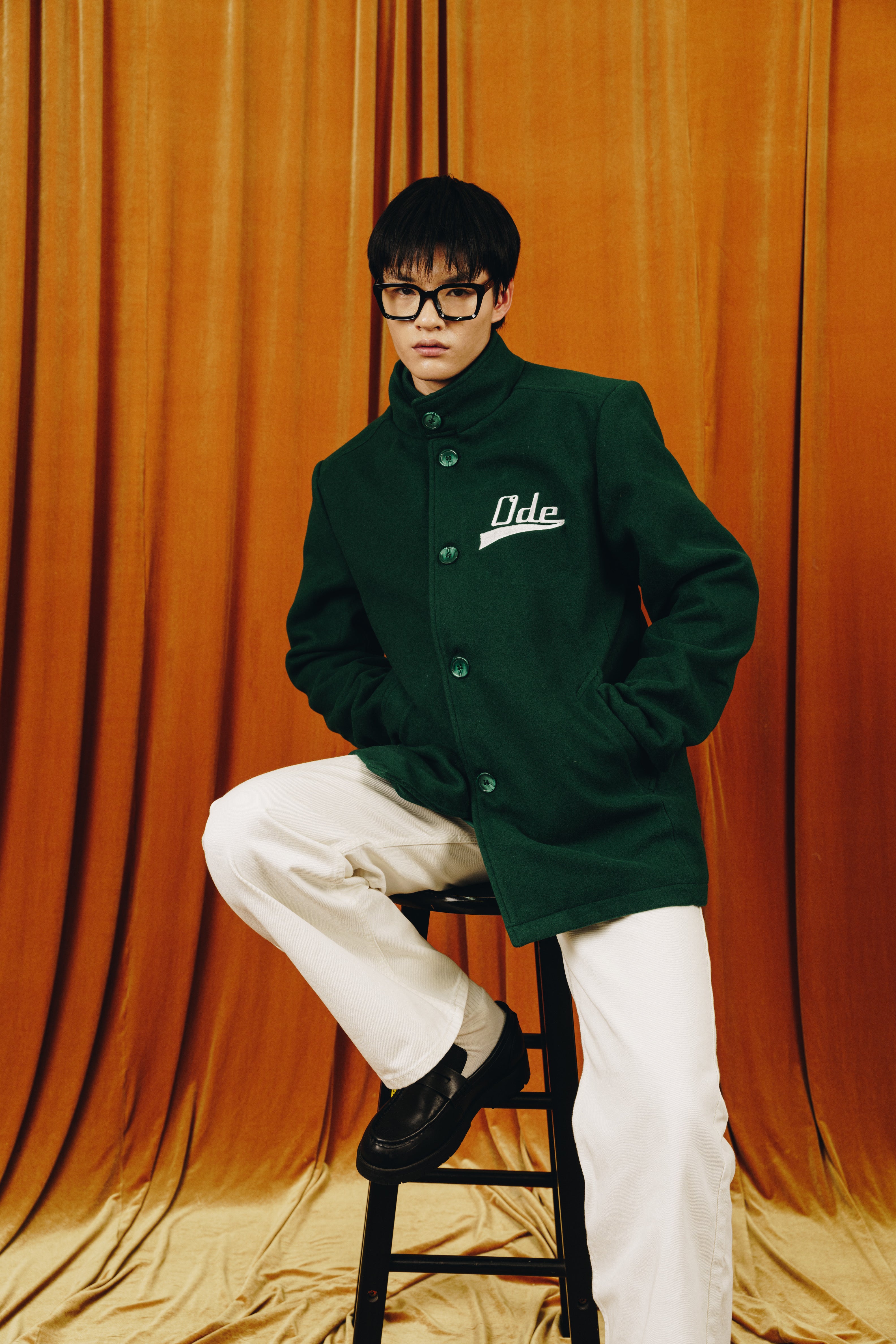 The ODE Green Wool Varsity Jacket
