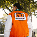 The ODE University Orange Varsity Jacket