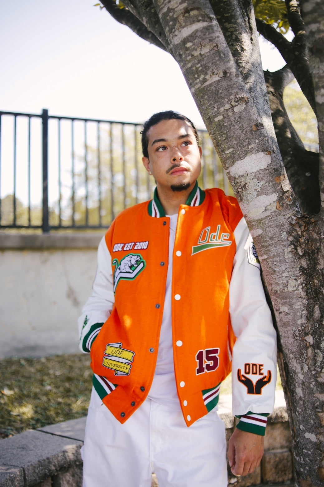 Orange and green jacket best sale