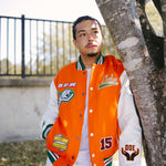 The ODE University Orange Varsity Jacket