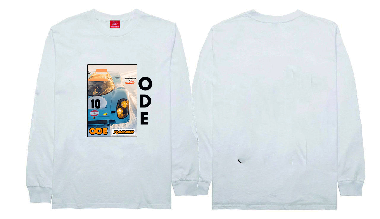 The ODE Racing Car #10 Long Sleeve T-shirt- White