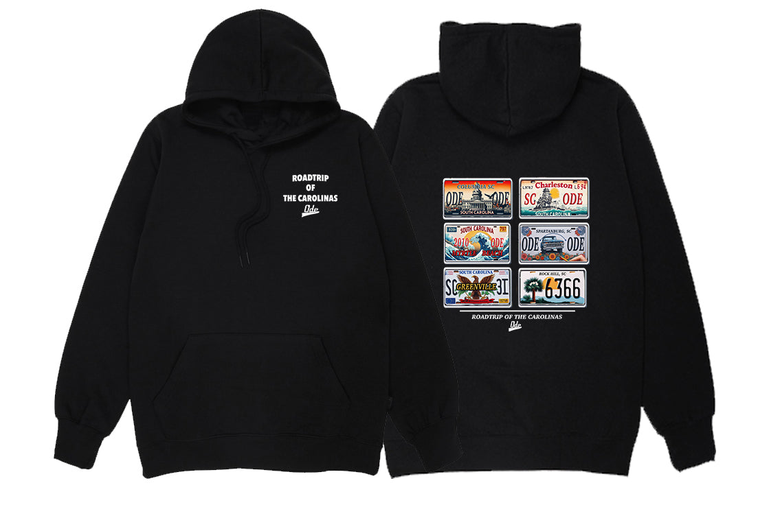 The ODE RoadTrip Of The Carolinas Hoodie- Black