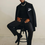 The ODE Script Blazer Coat- Black