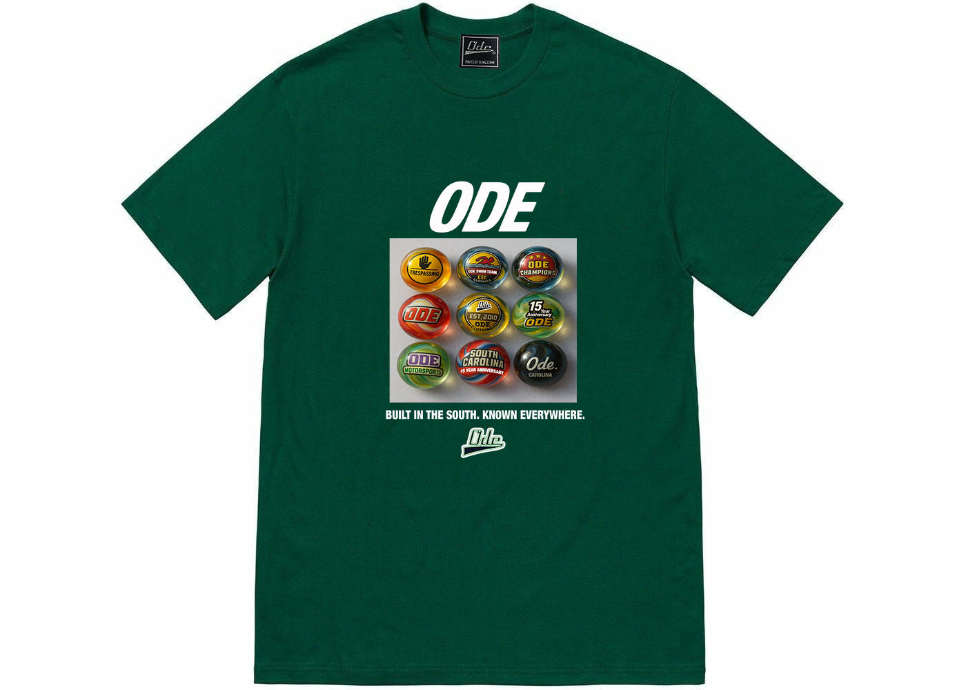 THE ODE 15th Year Anniversary Marble Set T-Shirt- Green