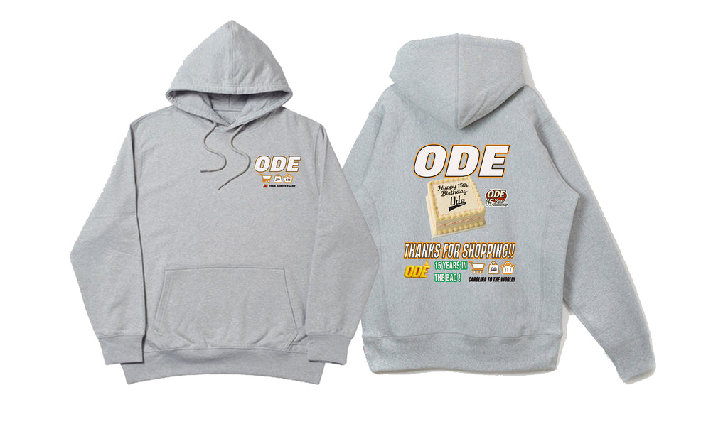 Happy Birthday ODE 15th Year Anniversary Hoodie- Grey