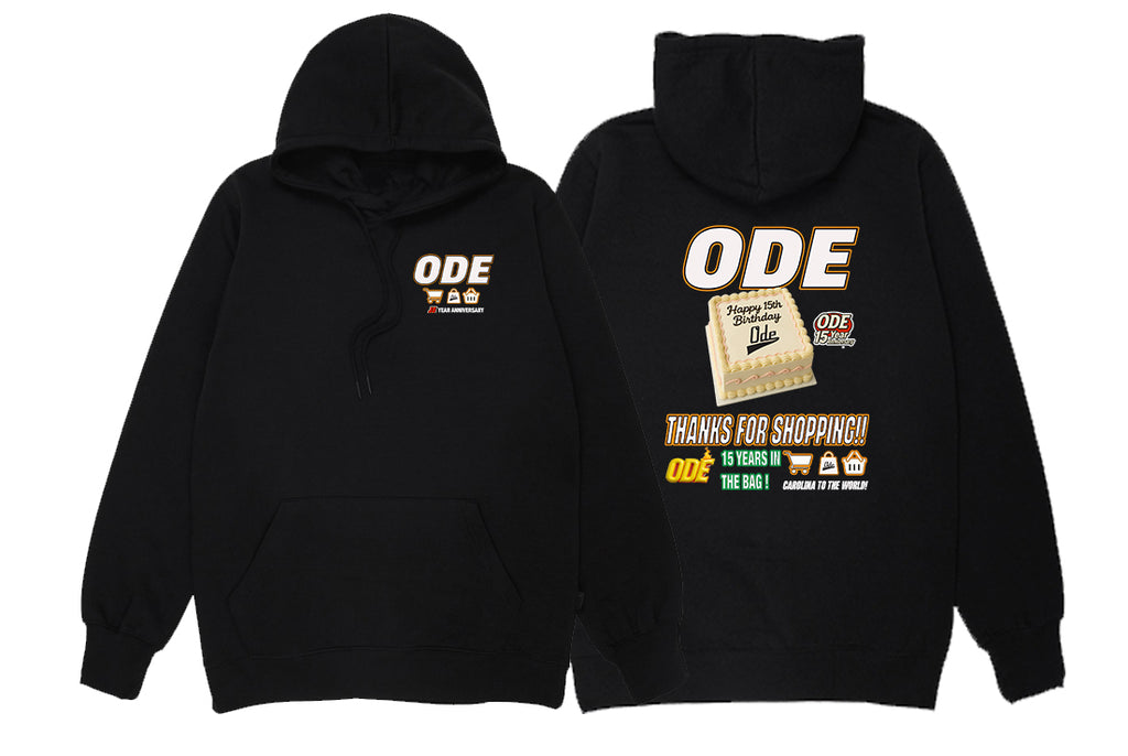 Happy Birthday ODE 15th Year Anniversary Hoodie- Black