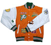 The ODE University Orange Varsity Jacket