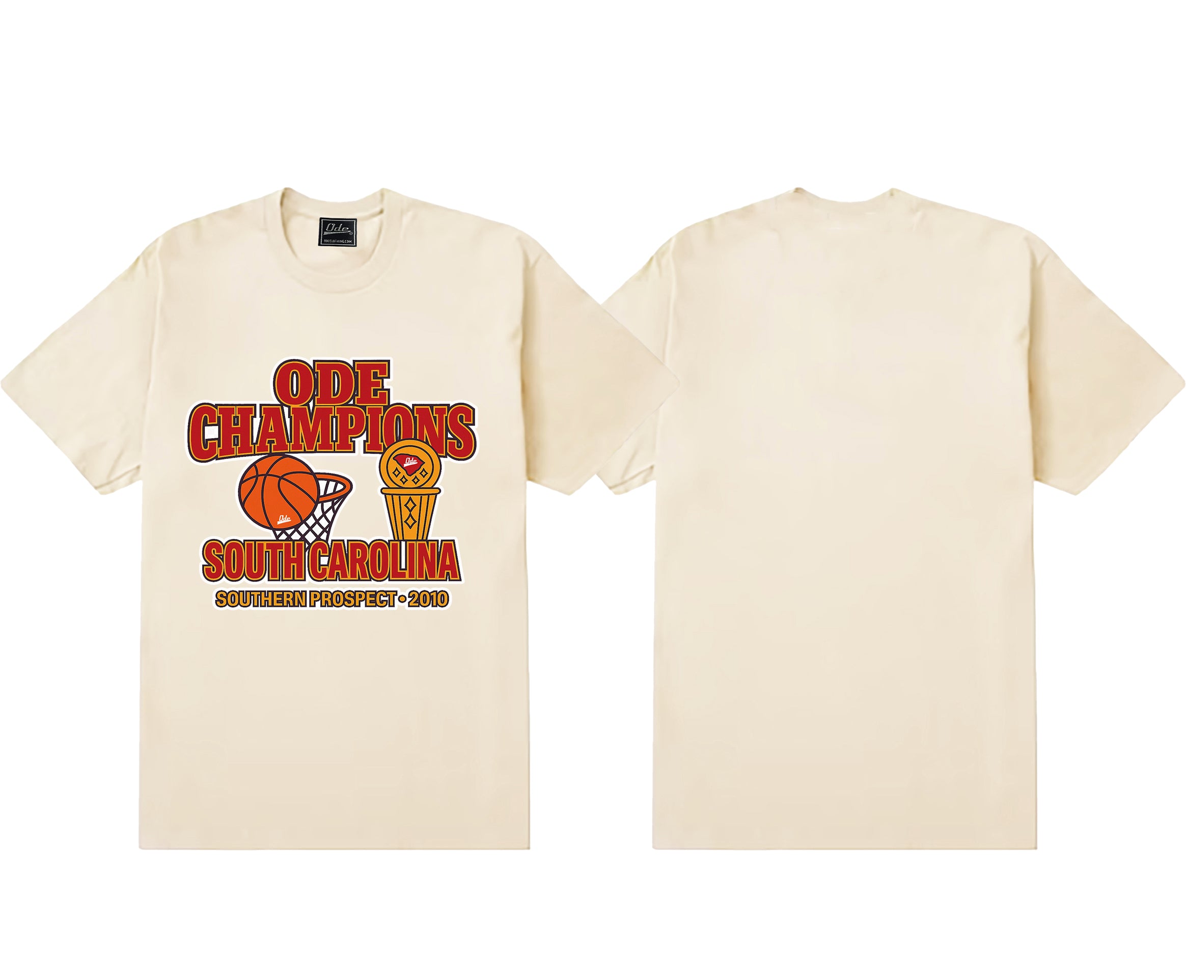 THE ODE 15th Year Anniversary Southern Prospect T-Shirt- Tan/Sand