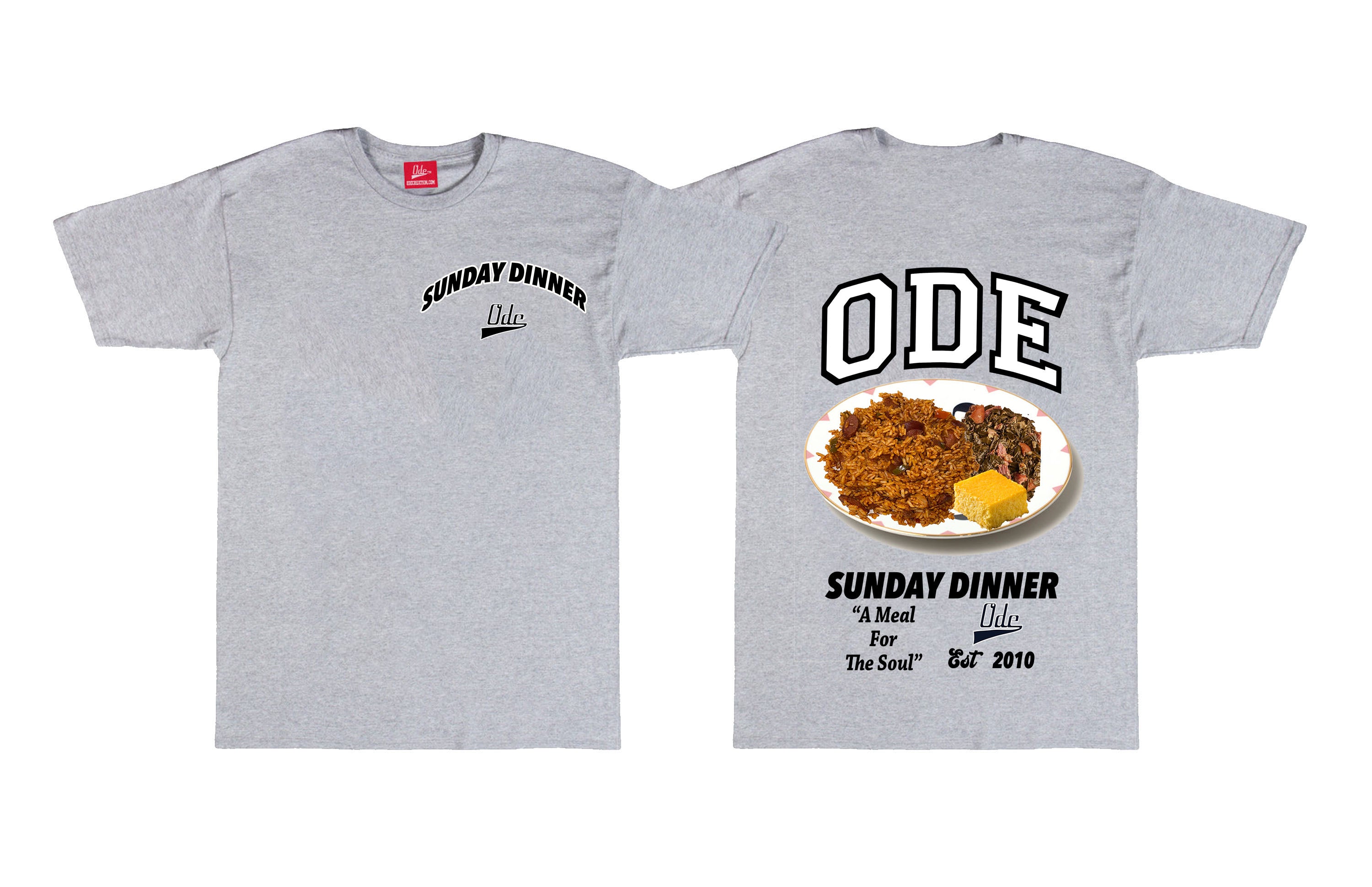 The Ode Sunday Dinner T-shirt-Grey