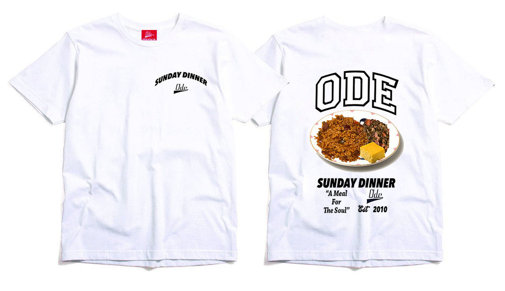 The Ode Sunday Dinner T-shirt-White