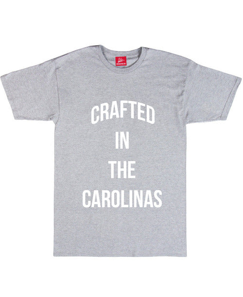 Crafted in The Carolinas Front Logo T-shirt- Grey