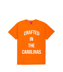 Crafted in The Carolinas Front Logo T-shirt- Orange