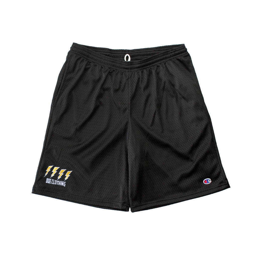 The Ode Lightning Champion Gym Shorts With Pockets- Black