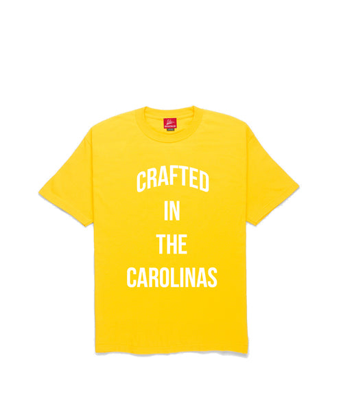 Crafted in The Carolinas Front Logo T-shirt- Yellow