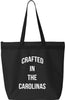 Crafted in the Carolinas Tote Bags- Black