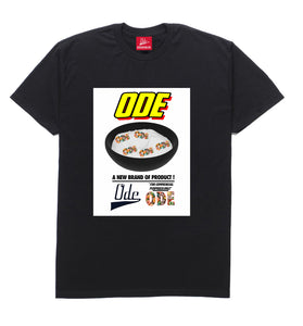 The Ode Cereal Design T-shirt- Black