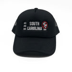 The South Carolina Area Code Trucker Hat- Black