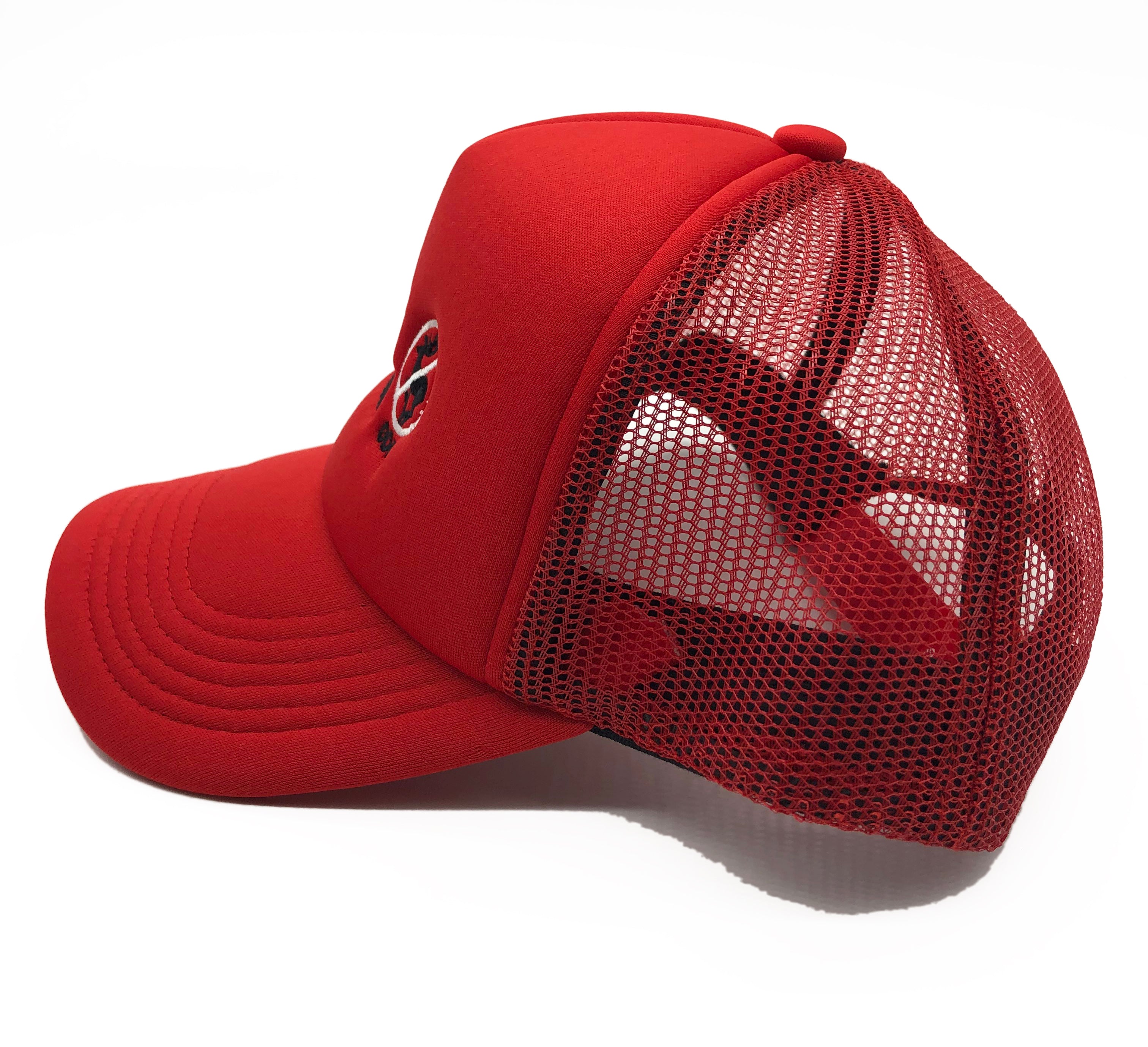 The South Carolina Area Code Trucker Hat- Red