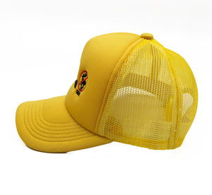 The South Carolina Area Code Trucker Hat- Yellow