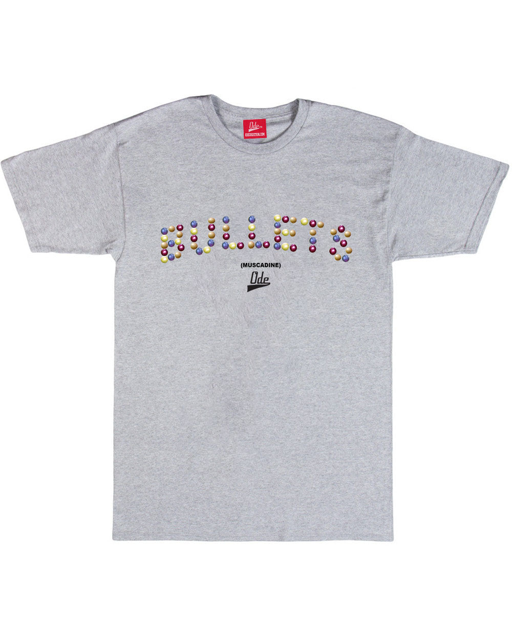The Ode Bullet( Muscadine) T-shirt- Grey