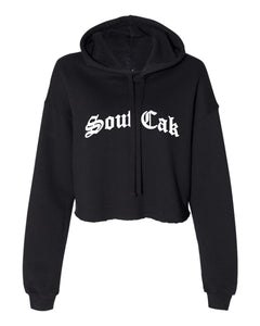 The Souf Cak Cropped Hoodie- Black