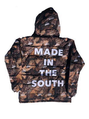 The Ode Dead Leaves( Made In The South) Hooded Puffer Jacket