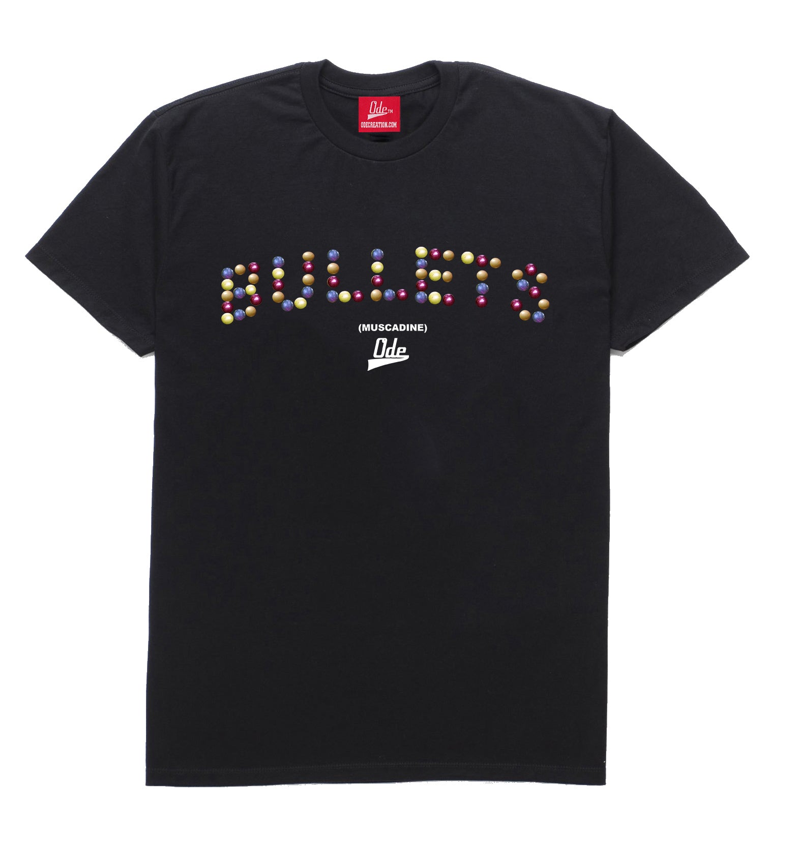 The Ode Bullet( Muscadine) T-shirt- Black