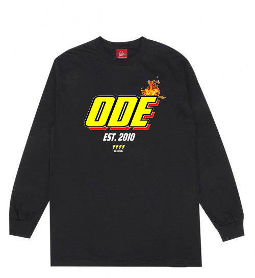 The Ode Flame Long Sleeve Shirt- Black
