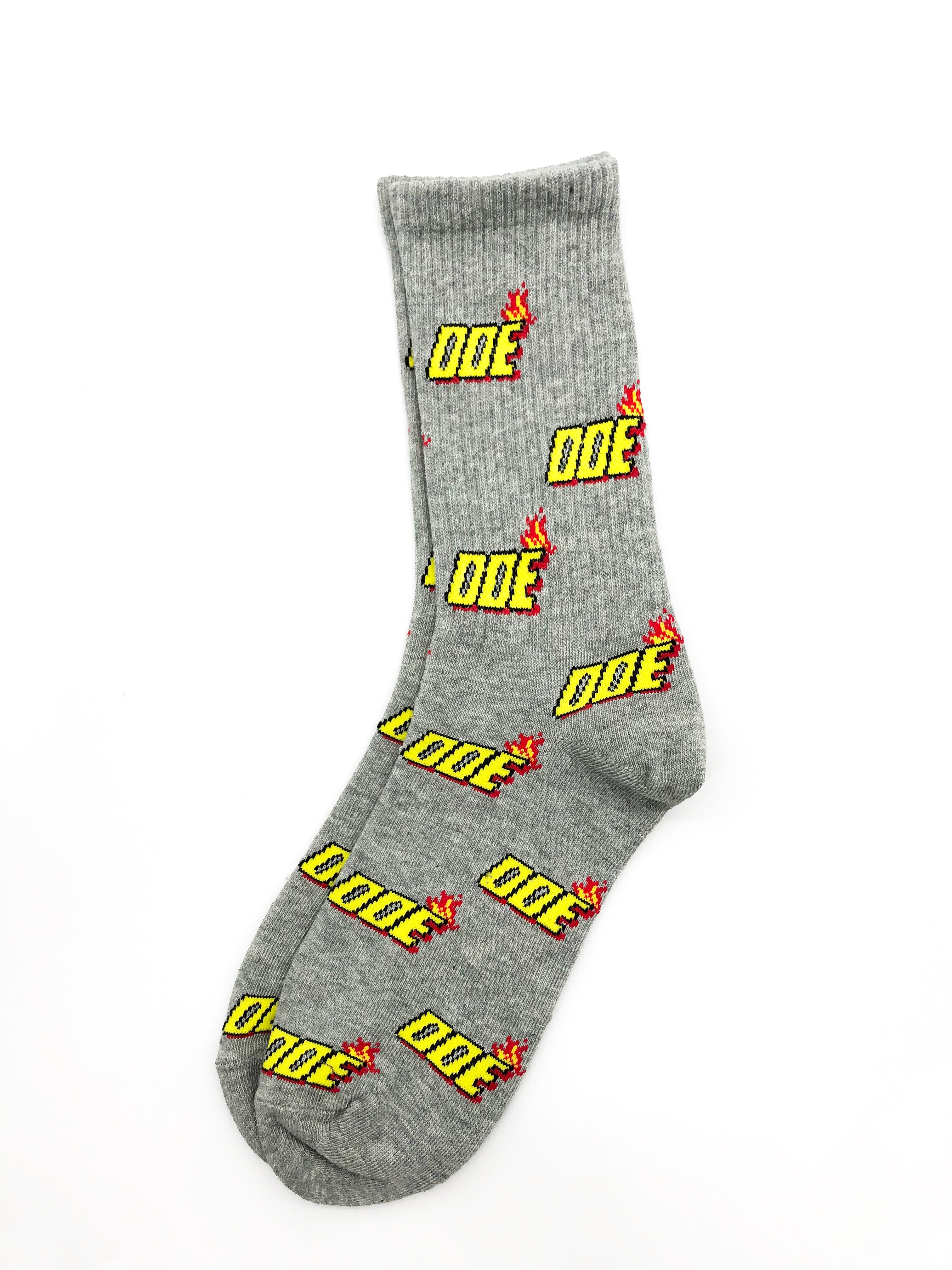 The Ode Flame Grey Socks