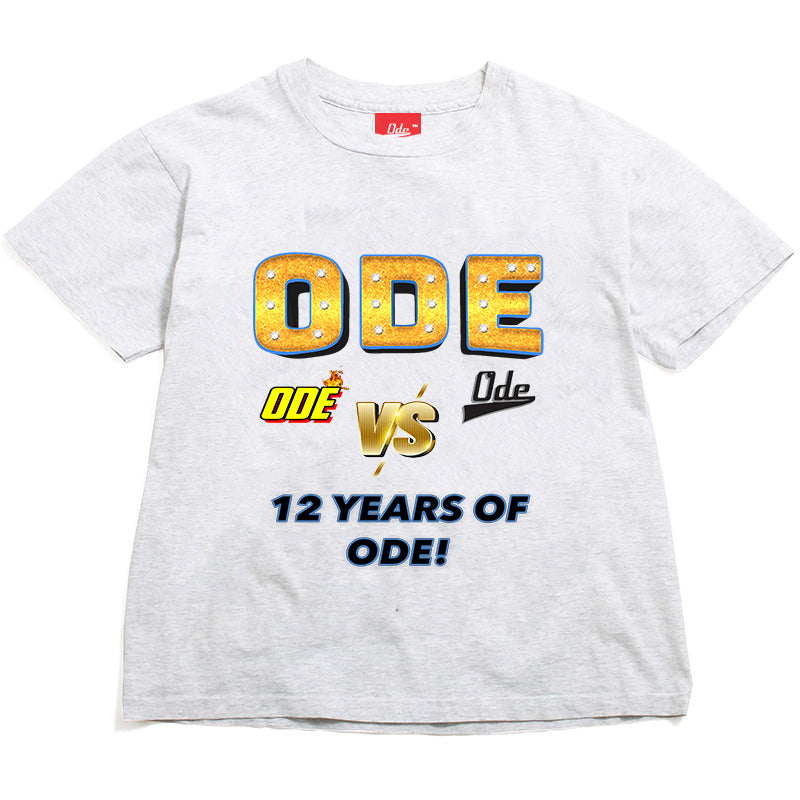The Ode VS ODE  12 Year Anniversary  T-shirt- Ash Grey
