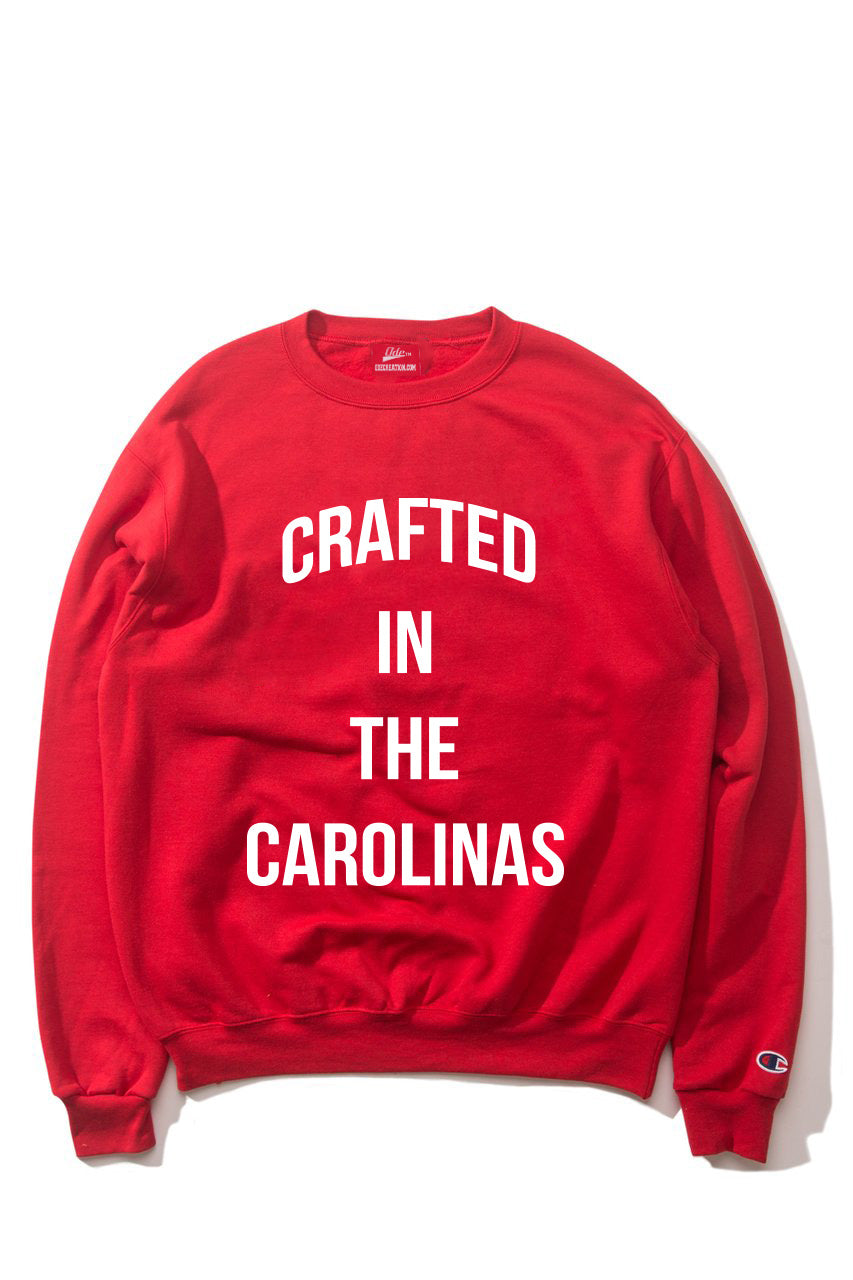 The Crafted In the Carolinas Crewneck X Champion - Red