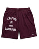 Crafted in the Carolinas Champion Gym Shorts With Pockets- Maroon