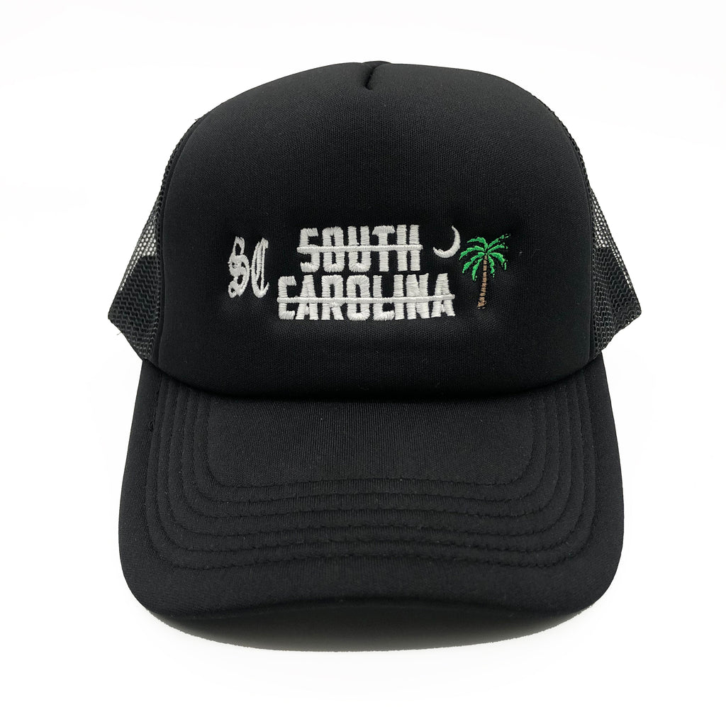 The Ode South Carolina  Palmetto Trucker Hat-Black