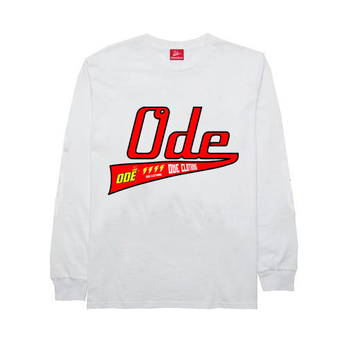 The Ode Script Anniversary  Long Sleeve T-shirt- White
